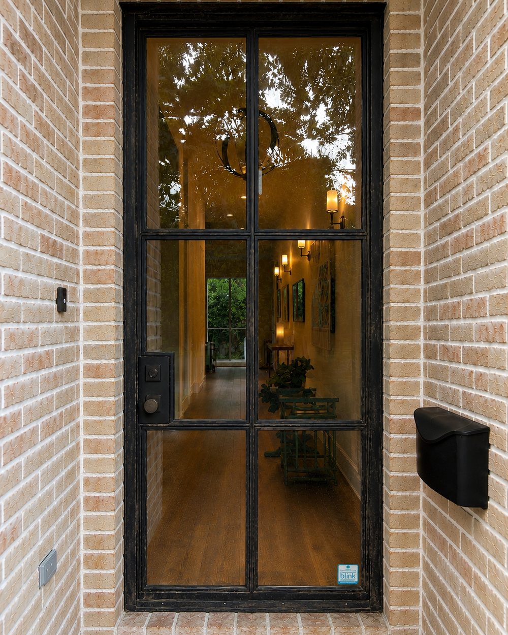 Wrought iron single entry door — before refinishing